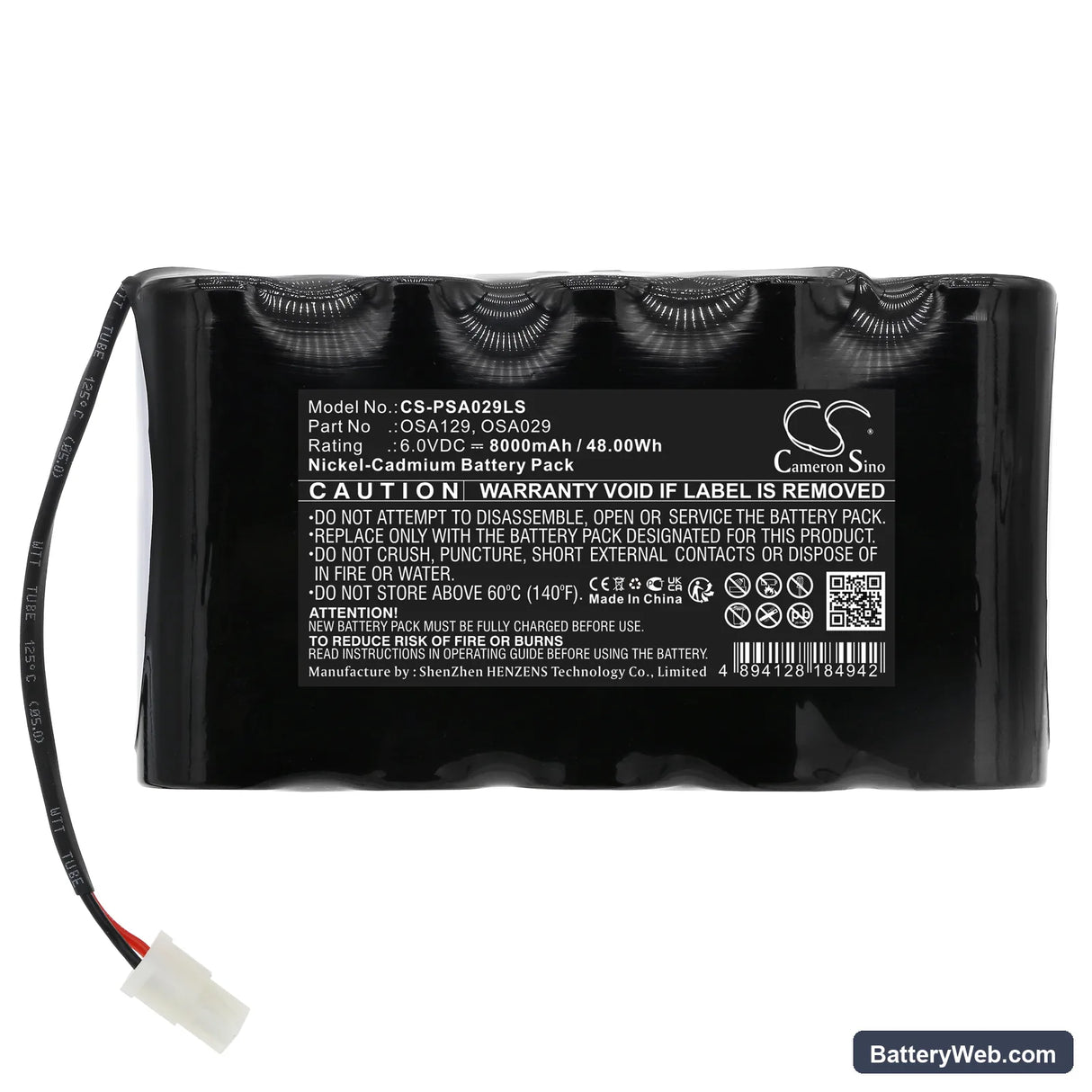 PowerSonic A13146-4 Replacement Battery, 6V, 8000mAh, Ni-CD 3