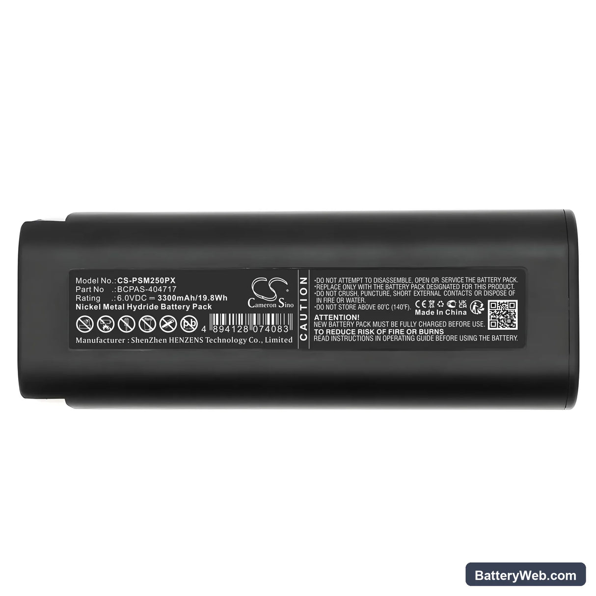 Paslode IM350ct Replacement Battery, 6V, 3300mAh, Ni-MH 5