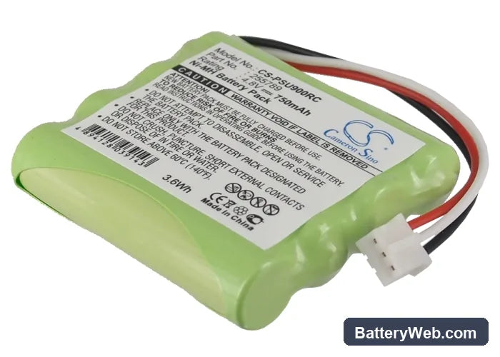 Philips Pronto Pro 900 Replacement Battery, 4.8V, 750mAh, Ni-MH 1