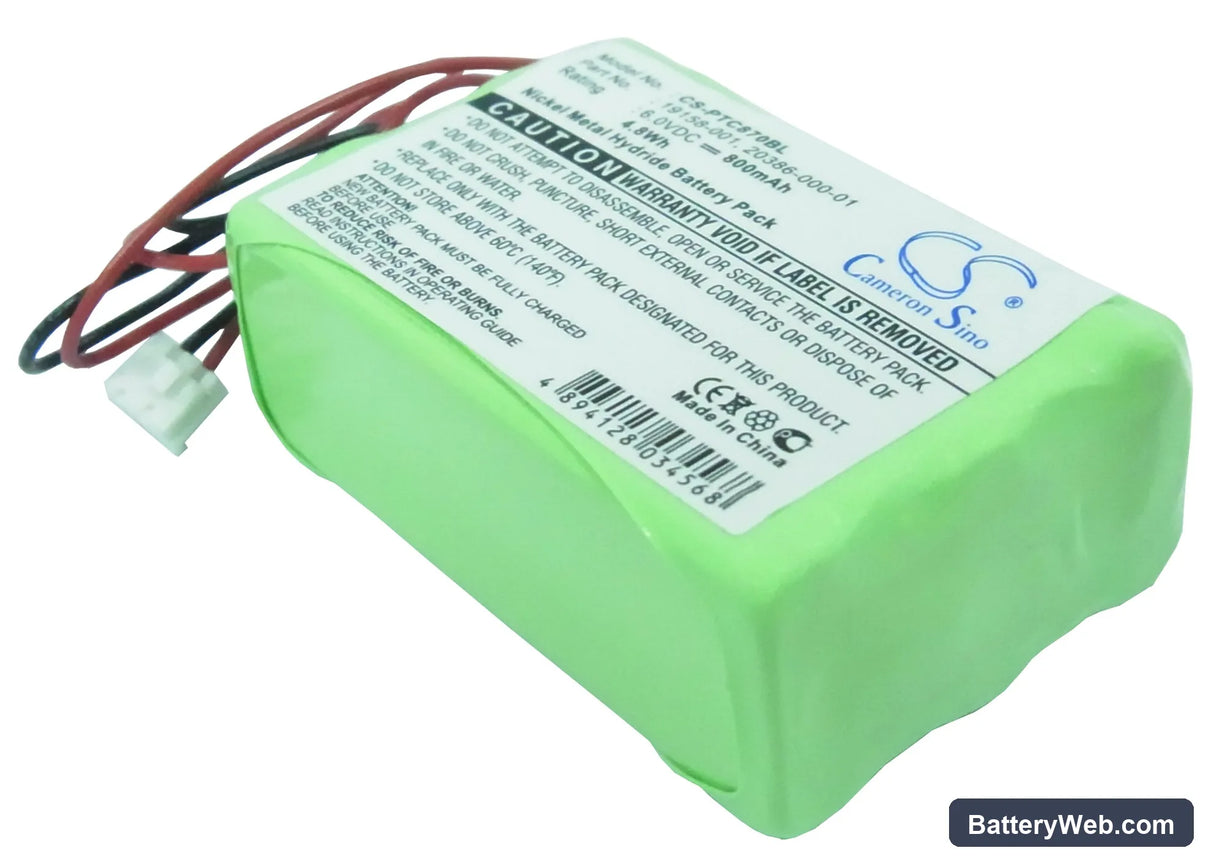 Symbol PTC-870IM Replacement Battery, 6V, 800mAh, Ni-MH 1
