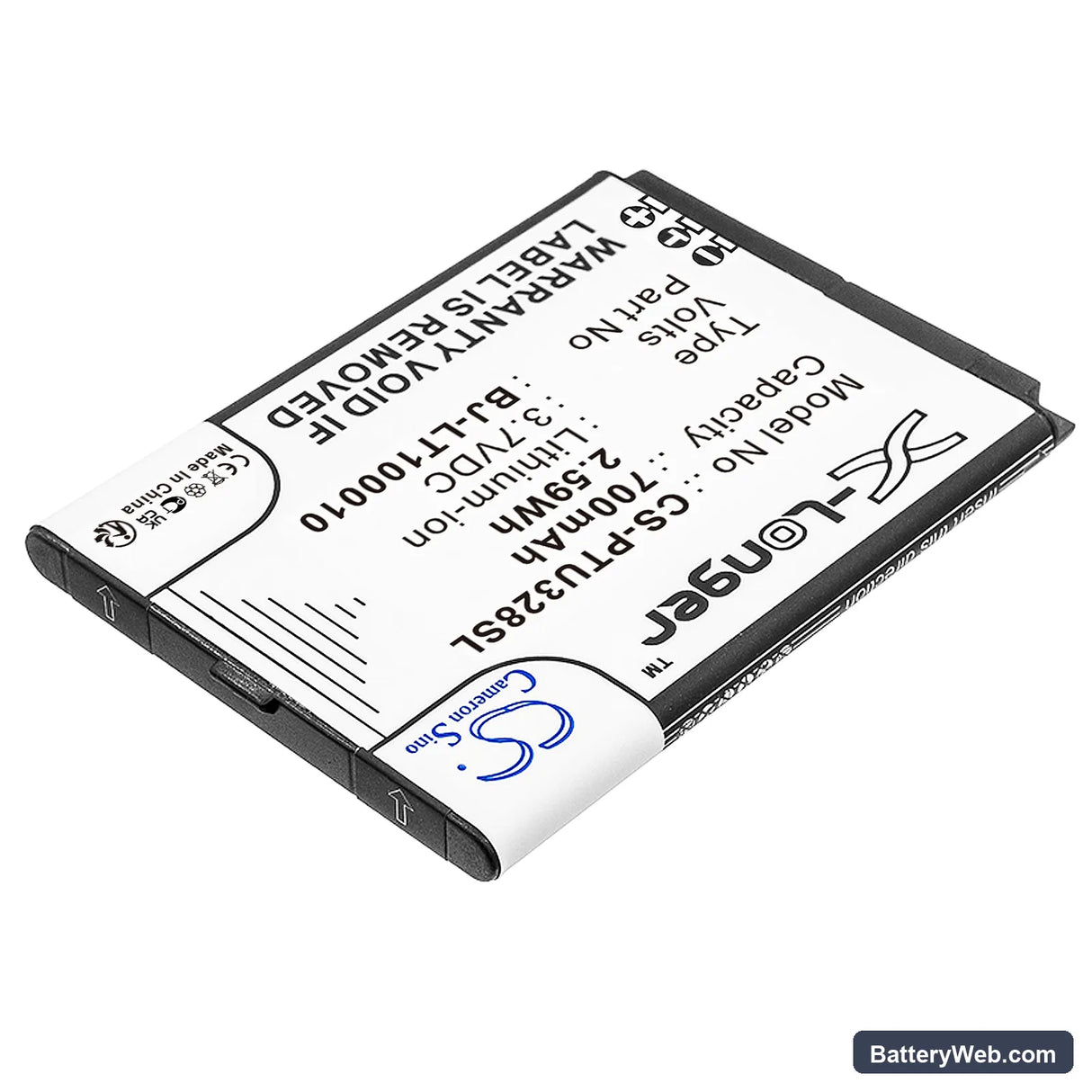 Panasonic KX-TU327 Replacement Battery, 3.7V, 700mAh, Li-ion 2