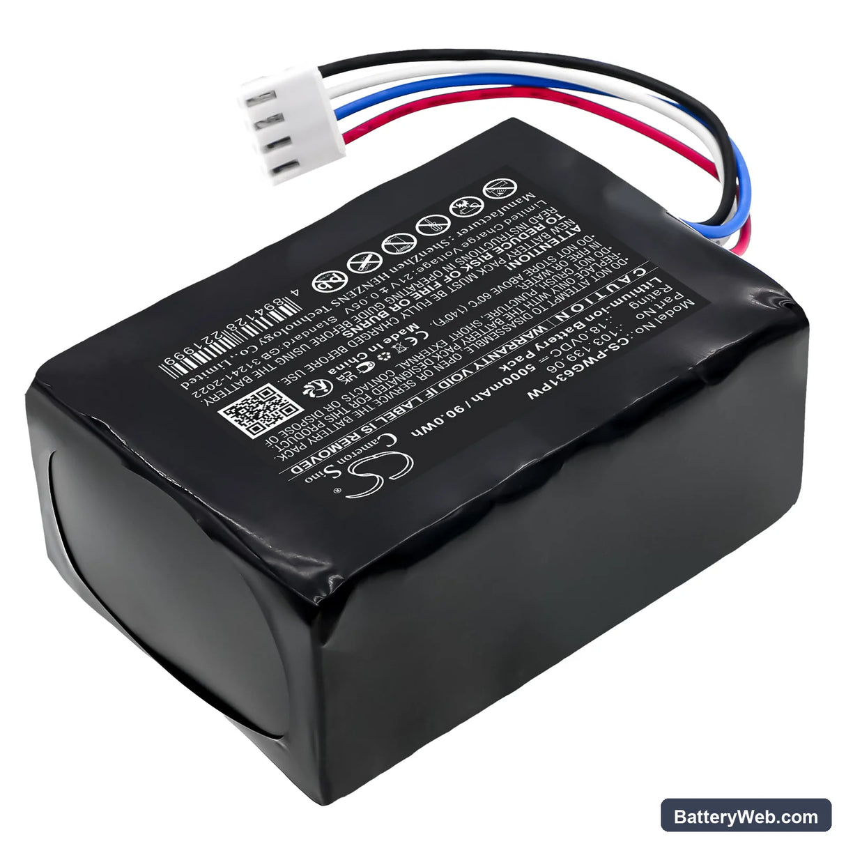 PowerPlus POWXG6310 Replacement Battery, 18V, 5000mAh, Li-ion 2