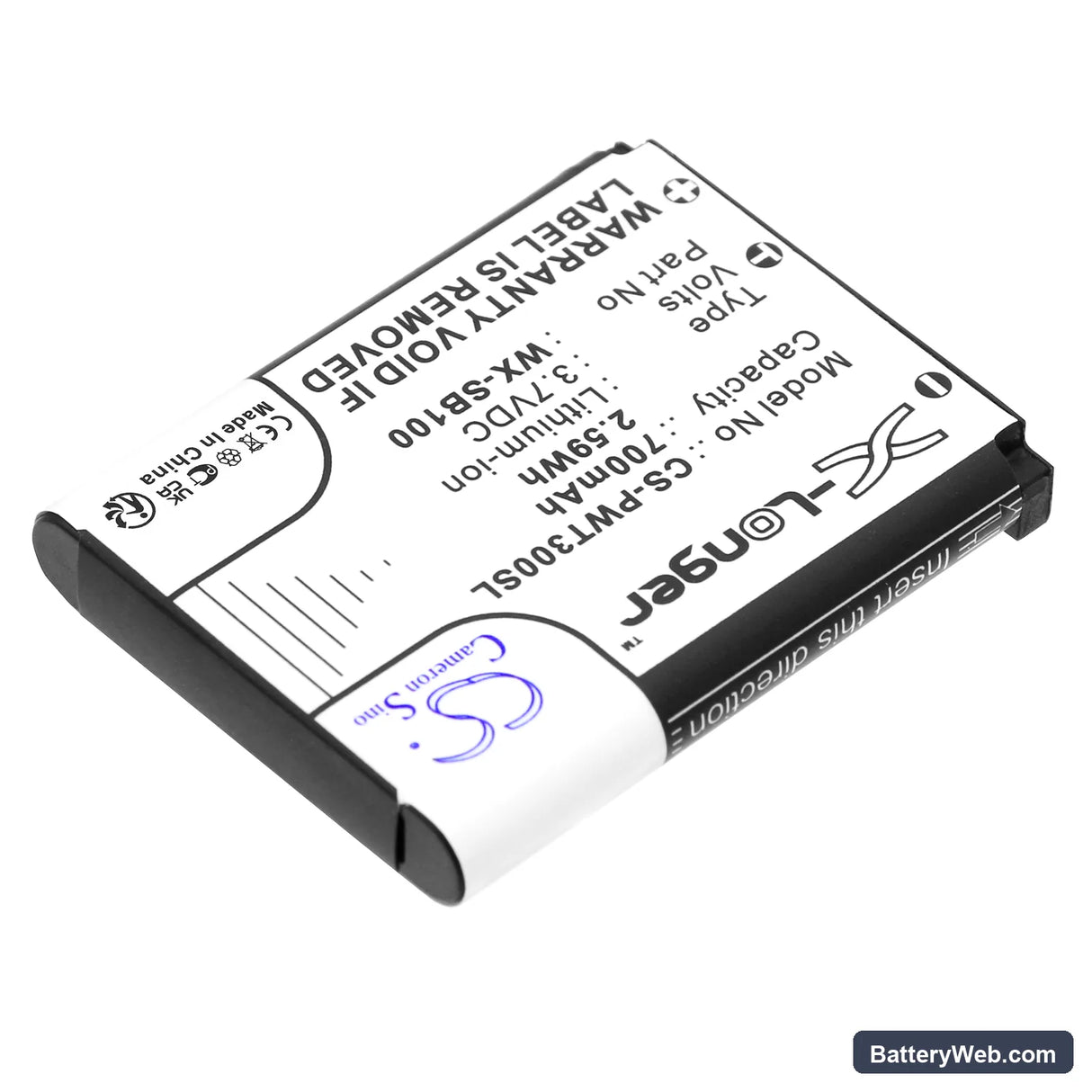 Panasonic Attune II HD3 Replacement Battery, 3.7V, 700mAh, Li-ion 2
