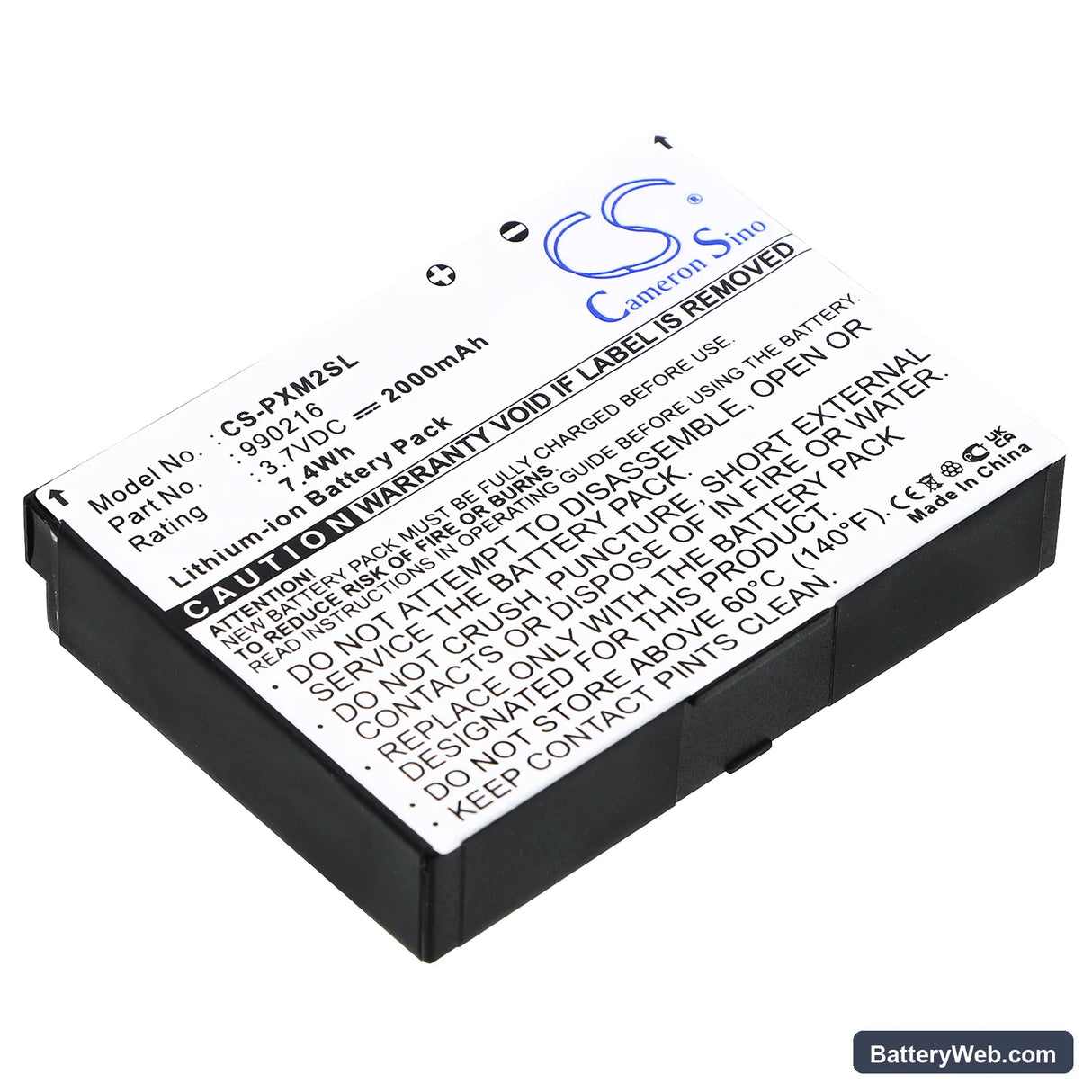 Samsung Helix Replacement Battery, 3.7V, 2000mAh, Li-ion 1