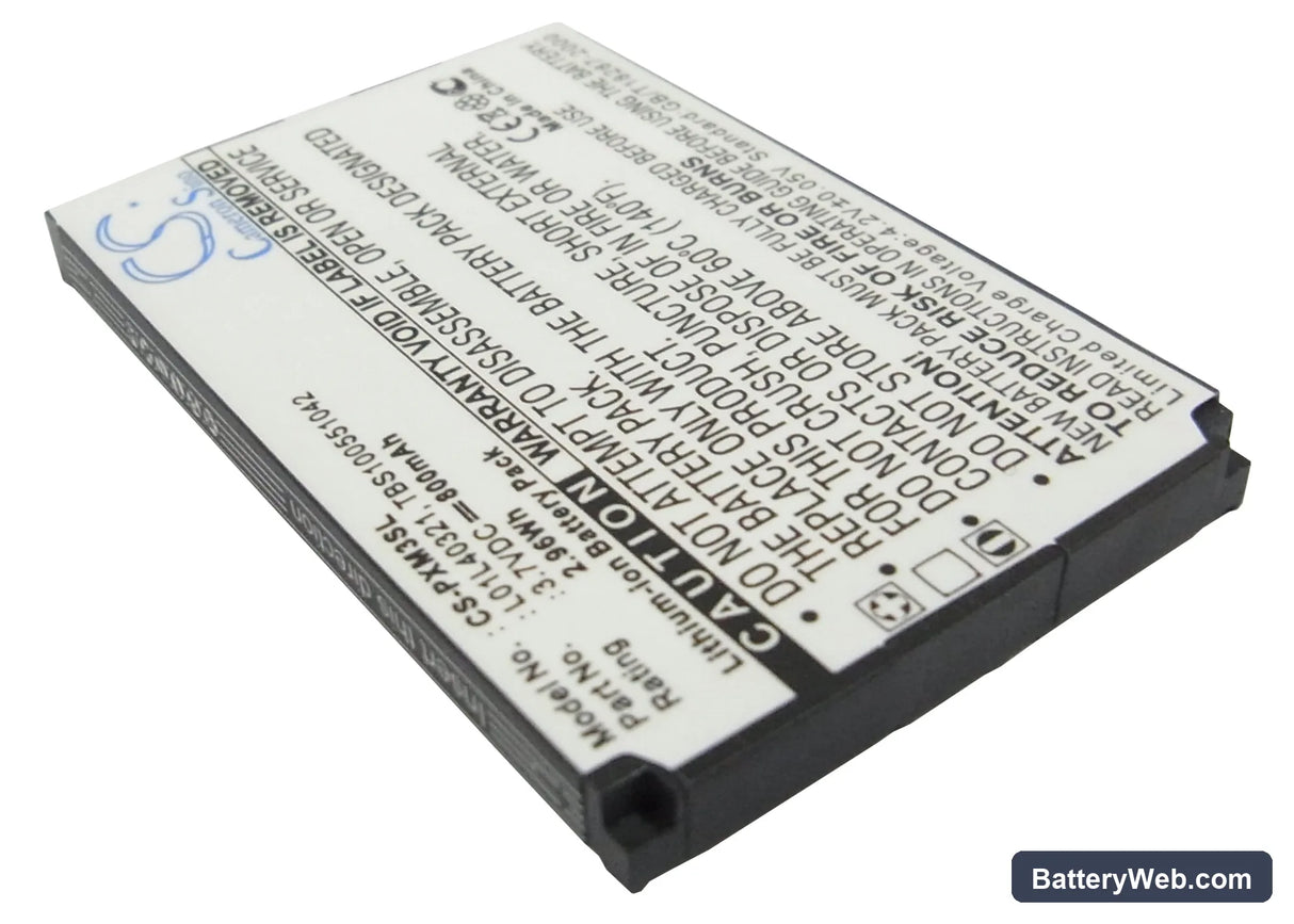Sirius GEX-XMP3 Replacement Battery, 3.7V, 800mAh, Li-ion 2