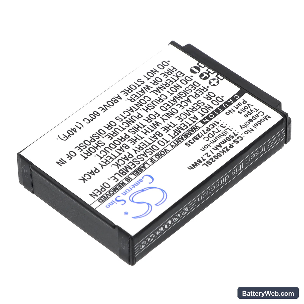 Parrot Zik 2.0 Replacement Battery, 3.7V, 750mAh, Li-ion 2