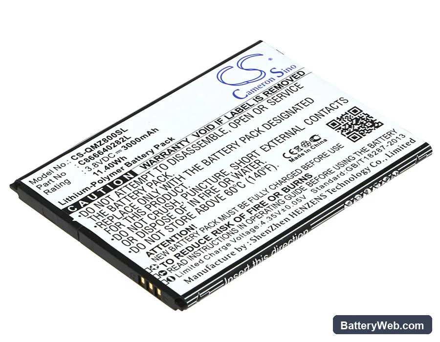 BLU Life OneXL Replacement Battery, 3.8V, 3000mAh, Li-Polymer 1