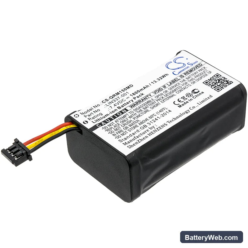 Eitan Medical Sapphire Infusion Pump Replacement Battery, 7.4V, 1800mAh, Li-ion 1