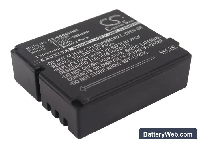 Rollei Bullet 3S Replacement Battery, 3.7V, 900mAh, Li-Polymer 1