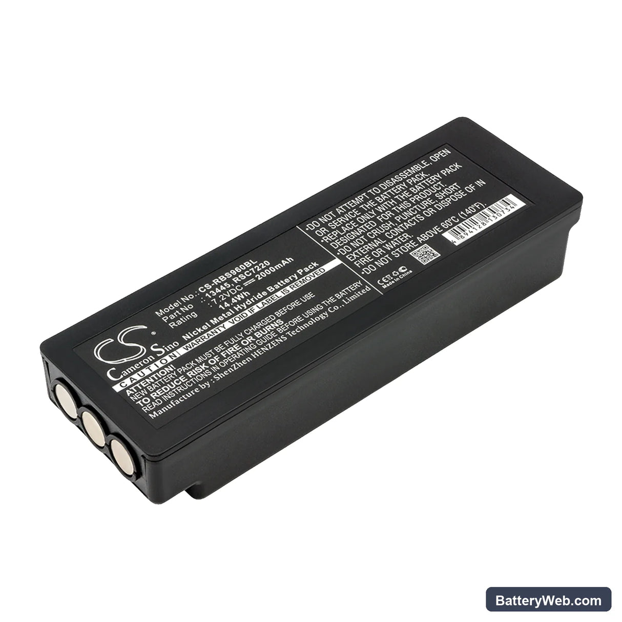Scanreco 590 Replacement Battery, 7.2V, 2000mAh, Ni-MH 1