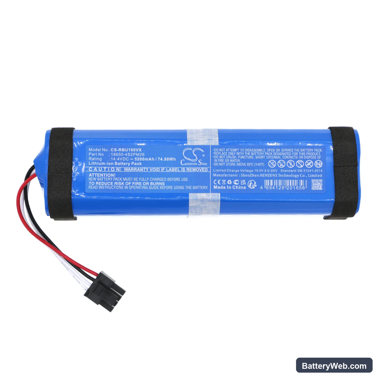 RobZone Duoro ULTIMATE-P Replacement Battery, 14.4V, 5200mAh, Li-ion 3