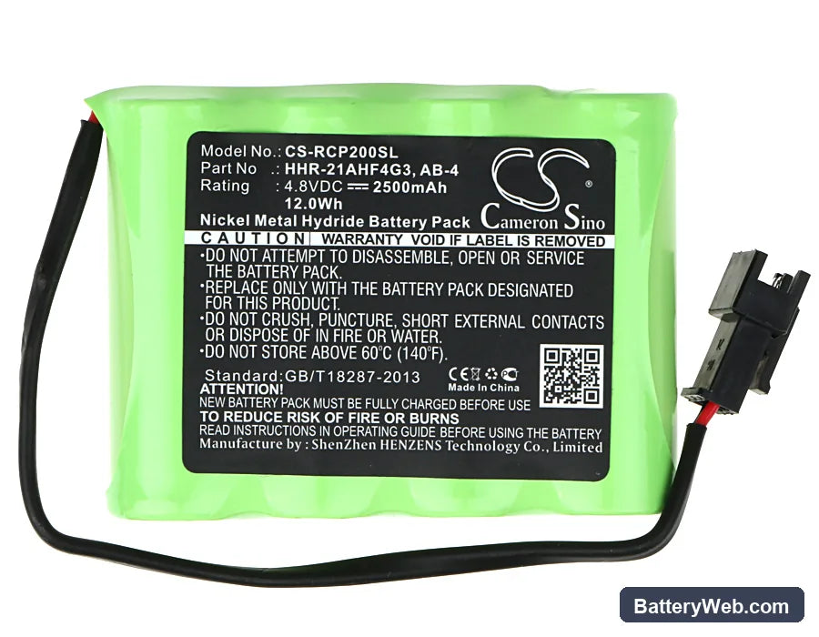 IAI Robo Cylinder Controller RCP2-CG-RSA-A-PM-O Replacement Battery, 4.8V, 2500mAh, Ni-MH 5