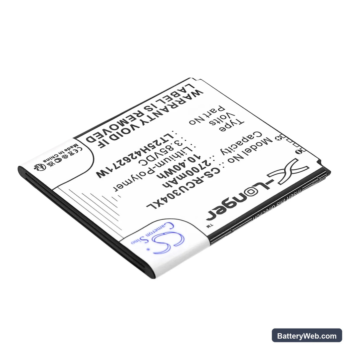 Cricket Debut Replacement Battery, 3.85V, 2700mAh, Li-Polymer 2