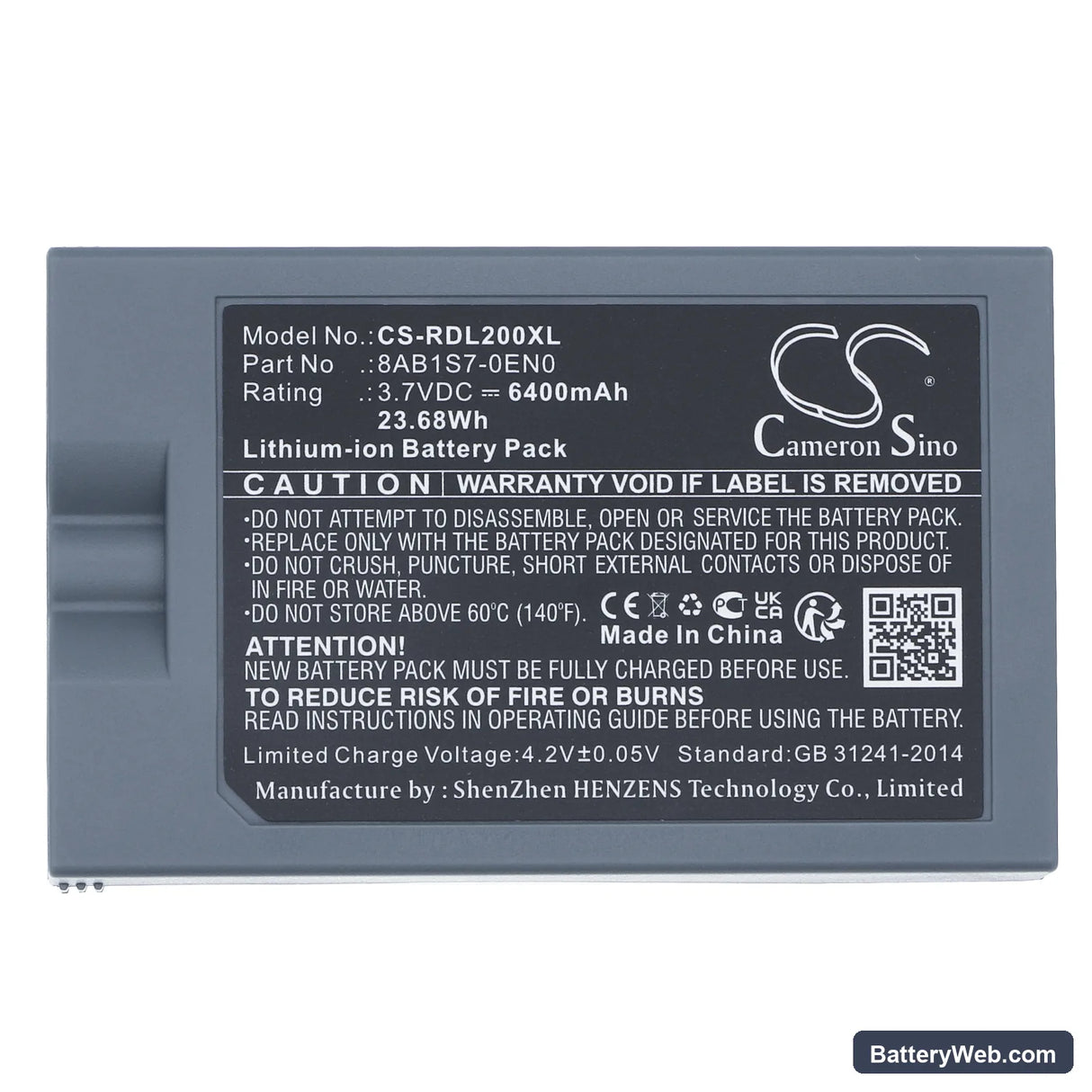 Ring Video Doorbell 2 Replacement Battery, 3.7V, 6400mAh, Li-ion 5