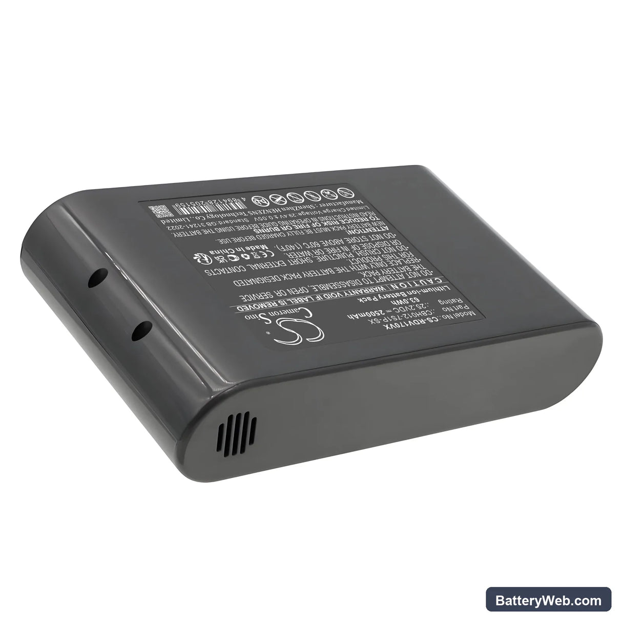 RedRoad V17 Replacement Battery, 25.2V, 2500mAh, Li-ion 4