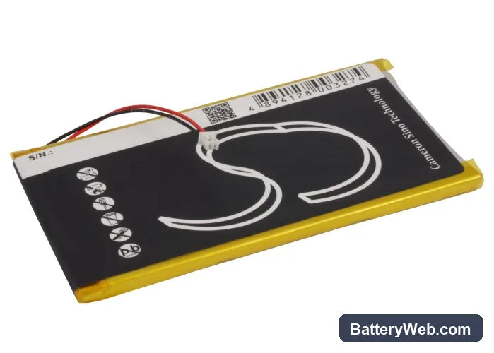 Rollei ES1020G MP3 Player Replacement Battery, 3.7V, 2900mAh, Li-Polymer 3