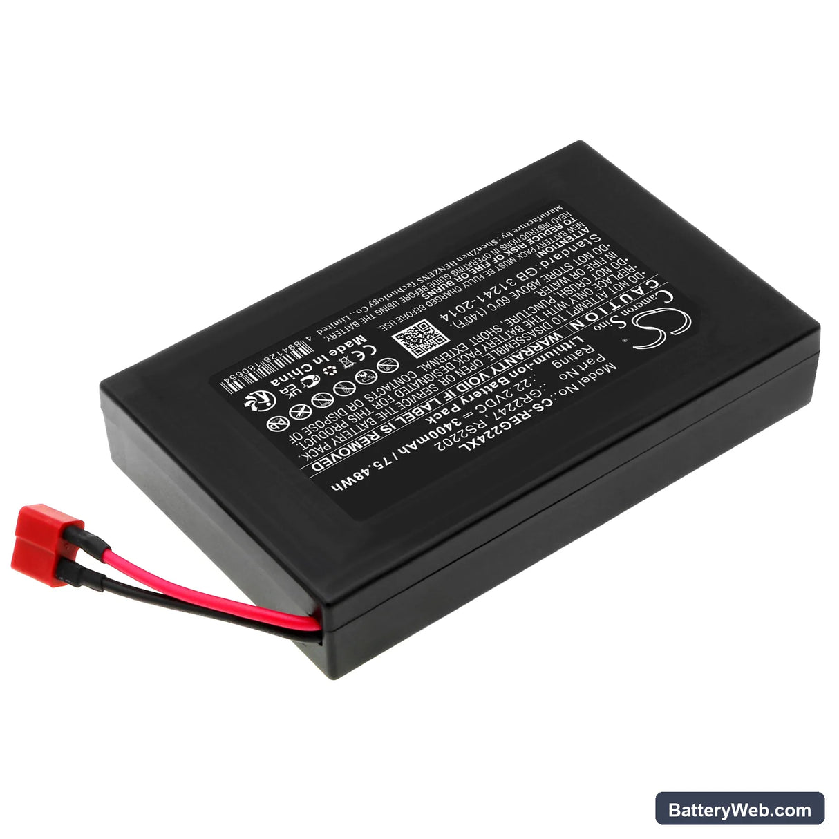 Razor RipStik Electric Caster Board Scooter Replacement Battery, 22.2V, 3400mAh, Li-ion 2