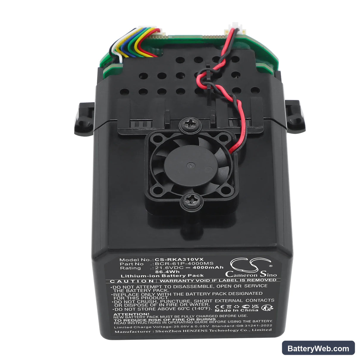 Roborock A30 Pro Replacement Battery, 21.6V, 4000mAh, Li-ion 5