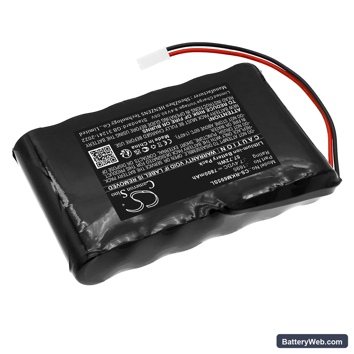 Reinecker Mezzo Replacement Battery, 7.4V, 7800mAh, Li-ion 2