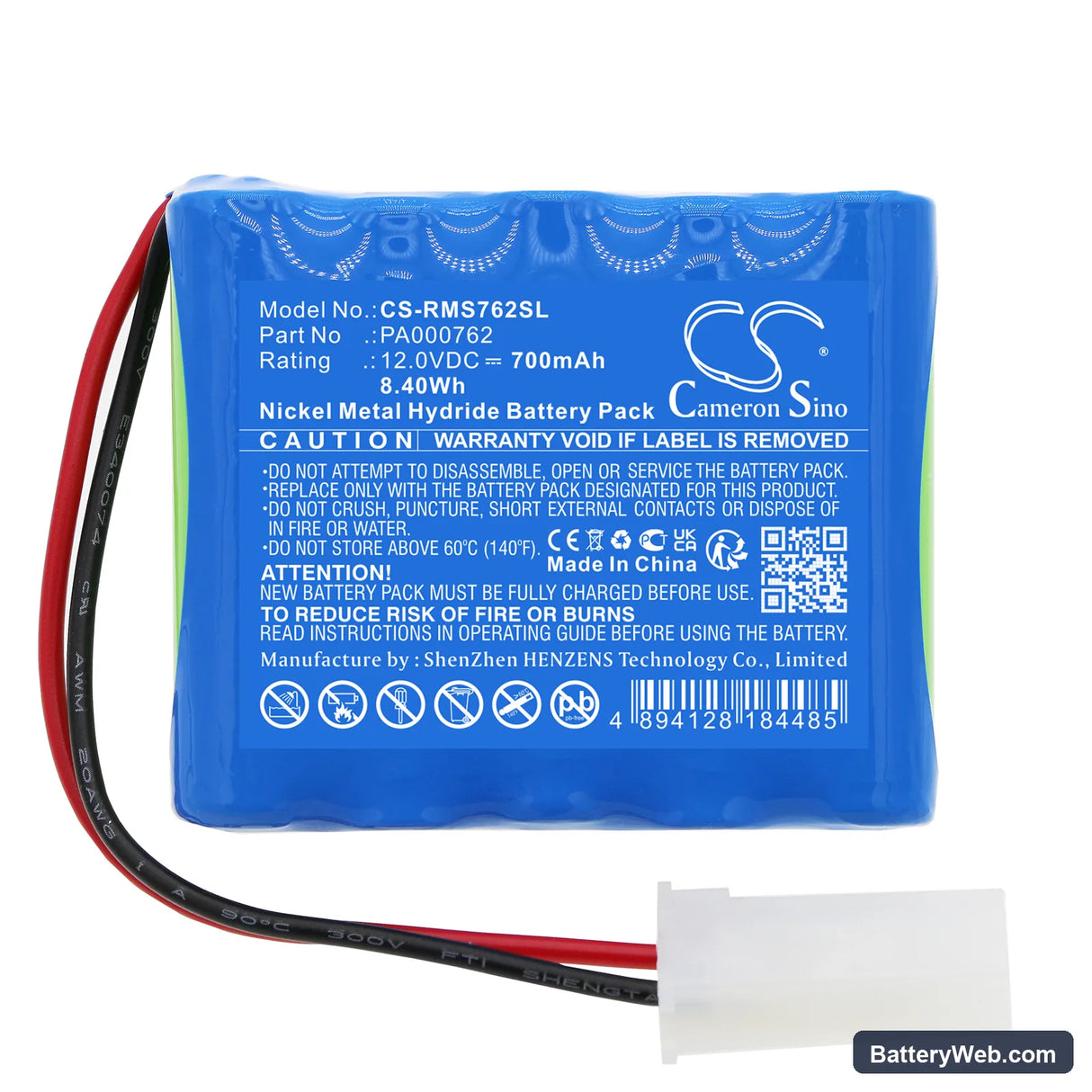 Roma Rollladen shutter 4511670 Replacement Battery, 12V, 700mAh, Ni-MH 3
