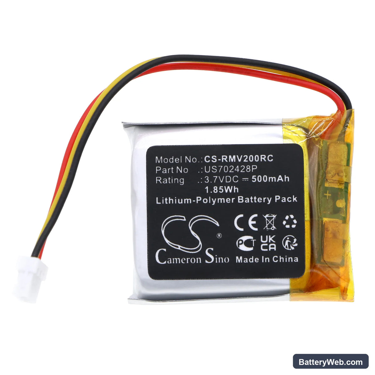 Razer Viper Ultimate Replacement Battery, 3.7V, 500mAh, Li-Polymer 3