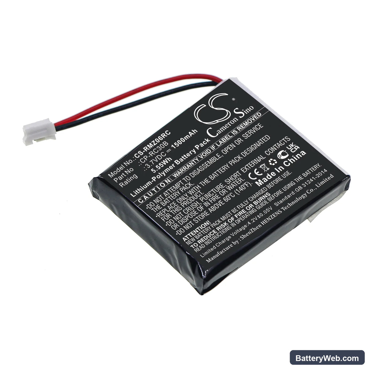 Razer Mamba RC30-013601 Replacement Battery, 3.7V, 1500mAh, Li-Polymer 1