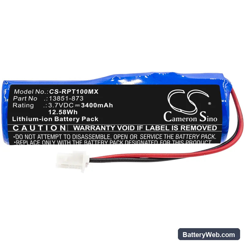 Reichert PT100 Tonometer Replacement Battery, 3.7V, 3400mAh, Li-ion 3