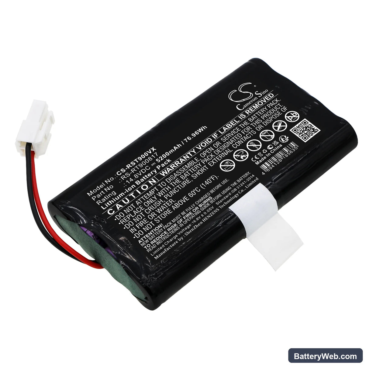 Rowenta Smart Force Cyclonic RR8021 Replacement Battery, 14.8V, 5200mAh, Li-ion 1