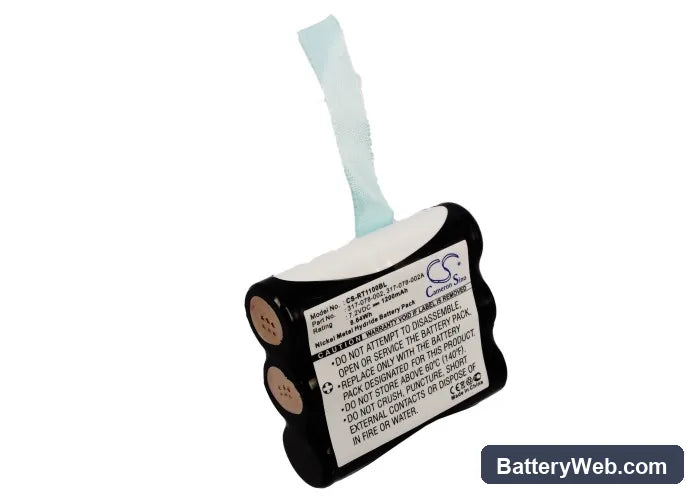 Intermec RT1000 Replacement Battery, 7.2V, 1200mAh, Ni-MH 5