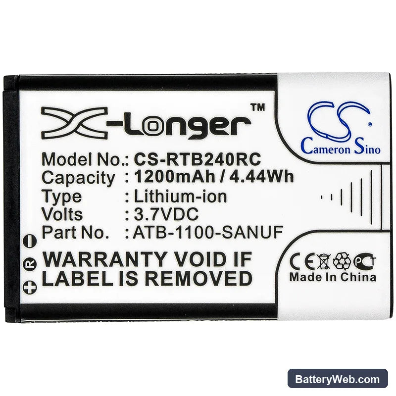 LeTV RC60Tp6 Replacement Battery, 3.7V, 1200mAh, Li-ion 5
