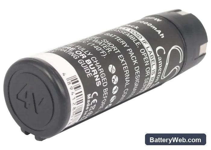 Ryobi RP4400 Replacement Battery, 4V, 2000mAh, Li-ion 4