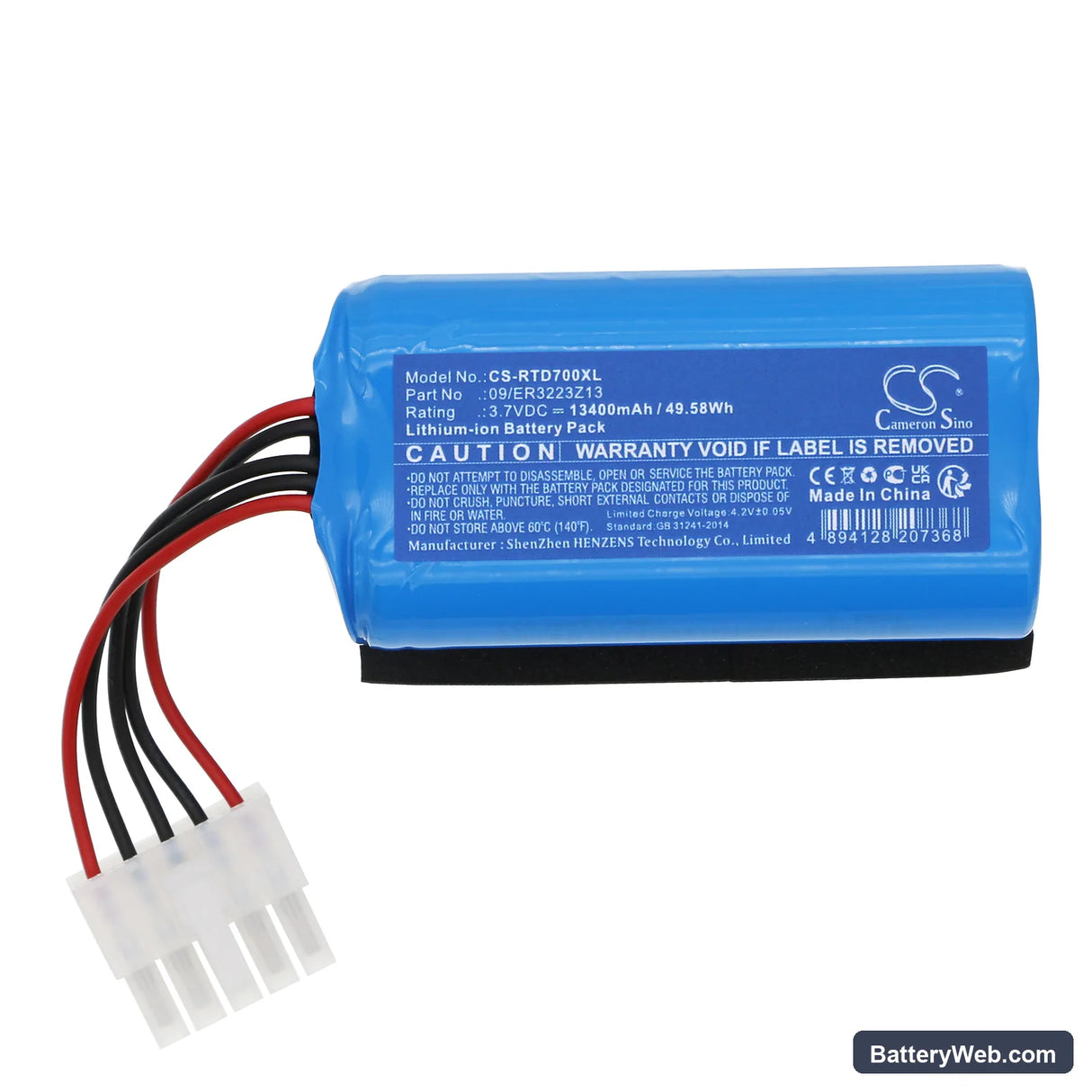 Radiodetection RD8000 Replacement Battery, 3.7V, 13400mAh, Li-ion 3