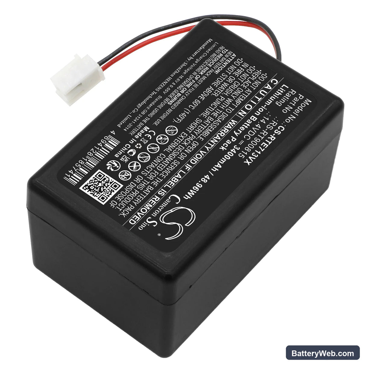 Rowenta Smart Force Extreme RR7126 Replacement Battery, 14.4V, 3400mAh, Li-ion 2