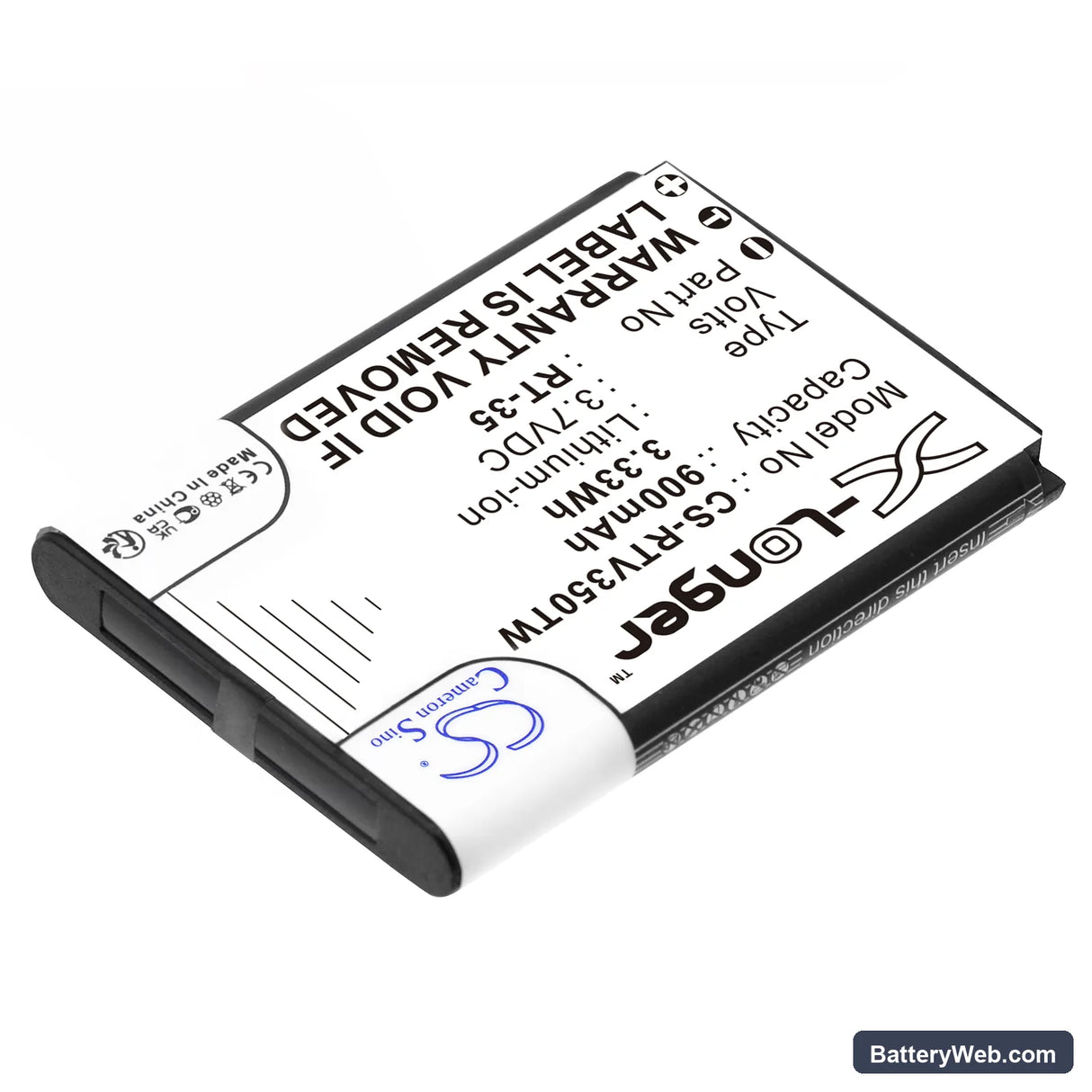 Retevis RT35 Replacement Battery, 3.7V, 900mAh, Li-ion 2