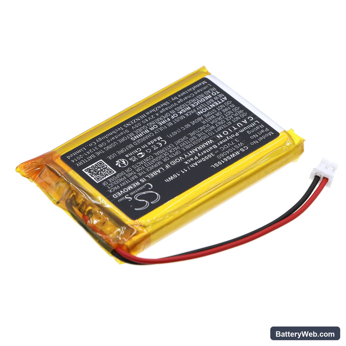 Raspberry Raspberry Pi Replacement Battery, 3.7V, 3000mAh, Li-Polymer 2