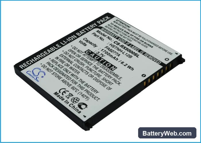 HP iPAQ rx5000 Replacement Battery, 3.7V, 1700mAh, Li-ion 1