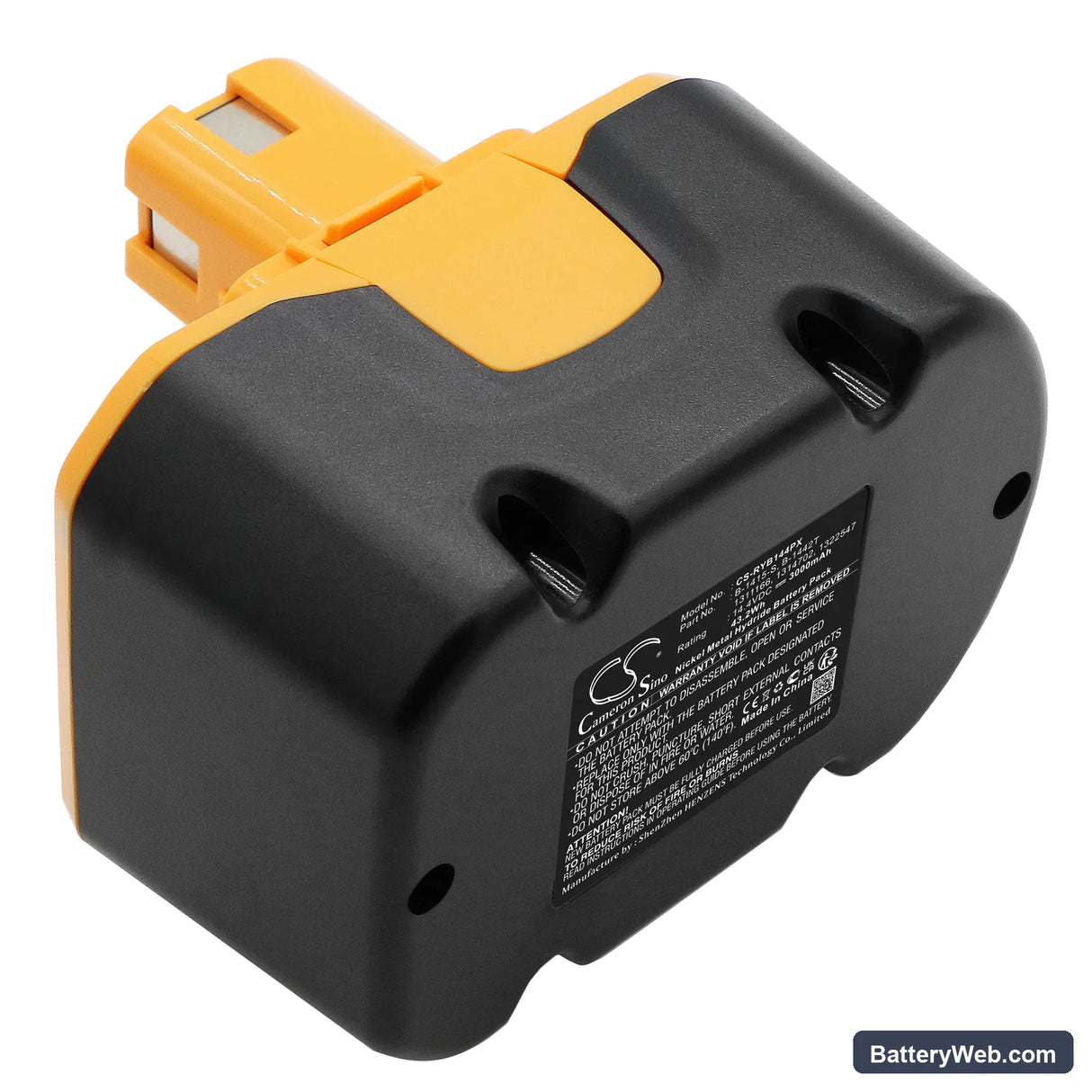 Ryobi CBI1442D Replacement Battery, 14.4V, 3000mAh, Ni-MH 1