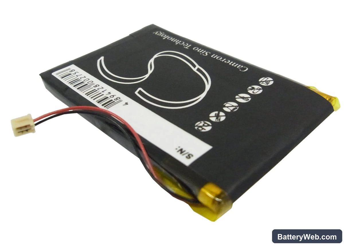 Sony NW-A2000 Replacement Battery, 3.7V, 750mAh, Li-Polymer 3