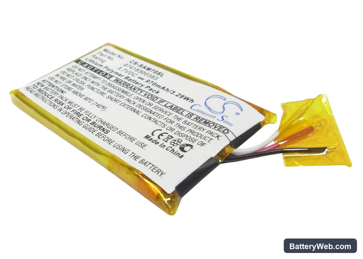 Sony MX-M70 Replacement Battery, 3.7V, 970mAh, Li-Polymer 1