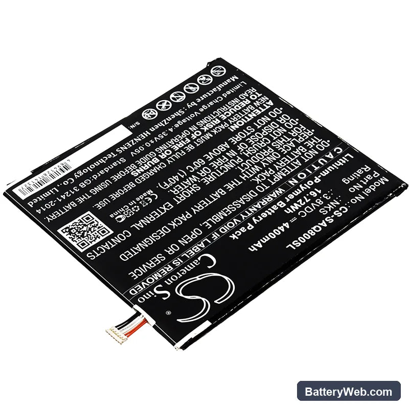 Sprint Slate 80 Replacement Battery, 3.8V, 4400mAh, Li-Polymer 2