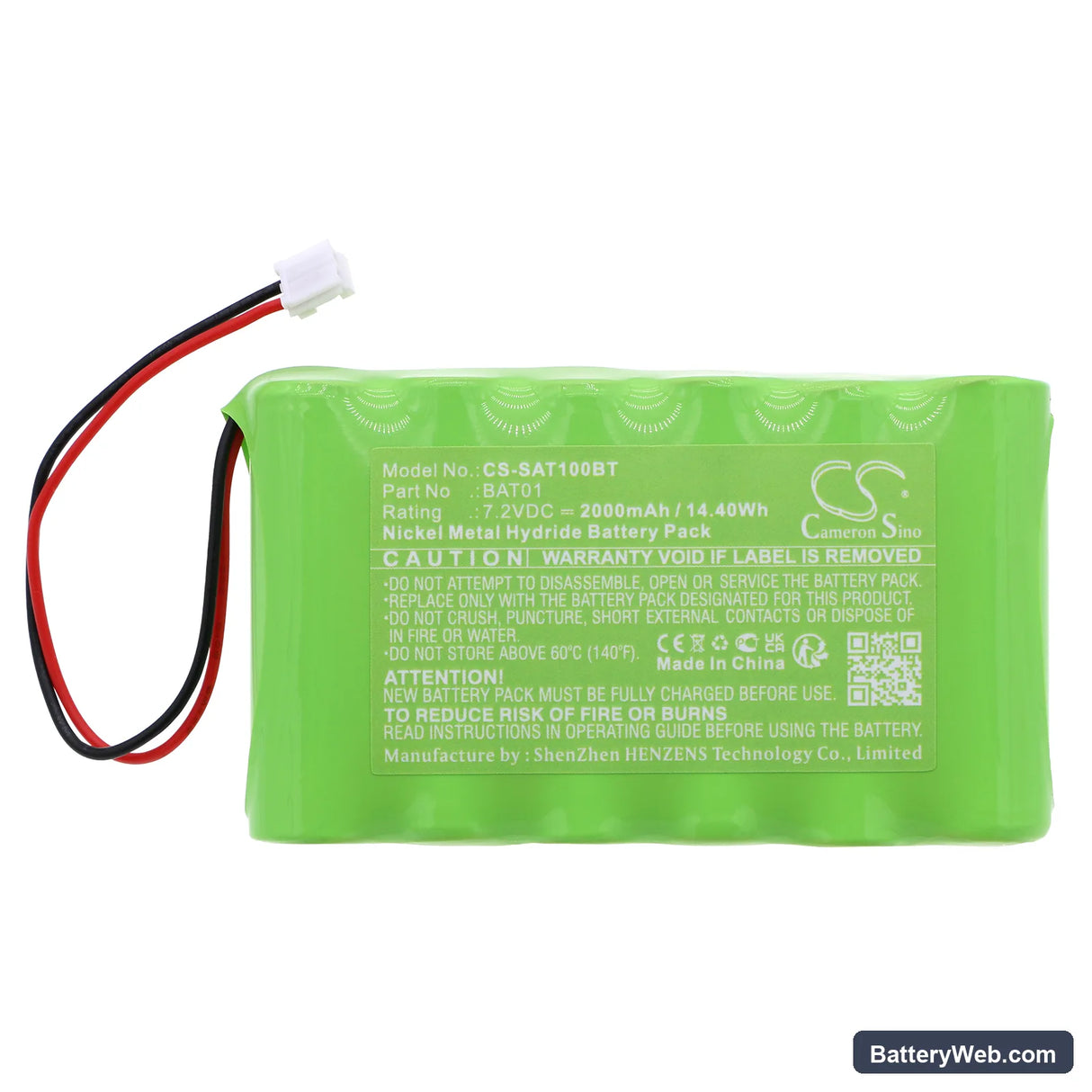 Scantronic i-on Compact Replacement Battery, 7.2V, 2000mAh, Ni-MH 3