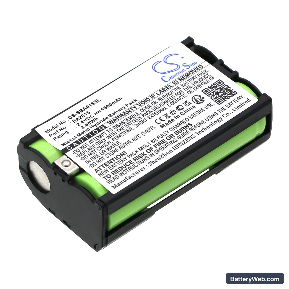 Sennheiser G2 Replacement Battery, 2.4V, 1500mAh, Ni-MH 1