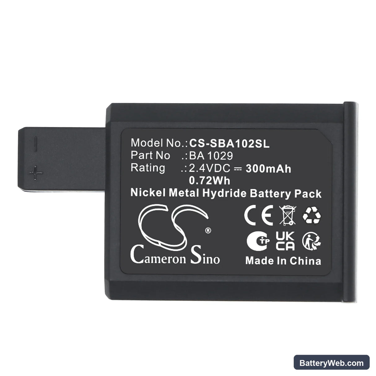 Sennheiser EKI1029 Replacement Battery, 2.4V, 300mAh, Ni-MH 5