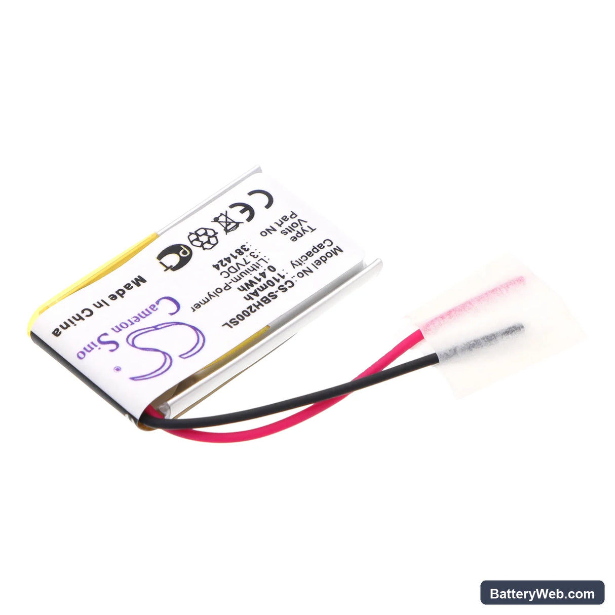 Sony SBH-20 Replacement Battery, 3.7V, 110mAh, Li-Polymer 2