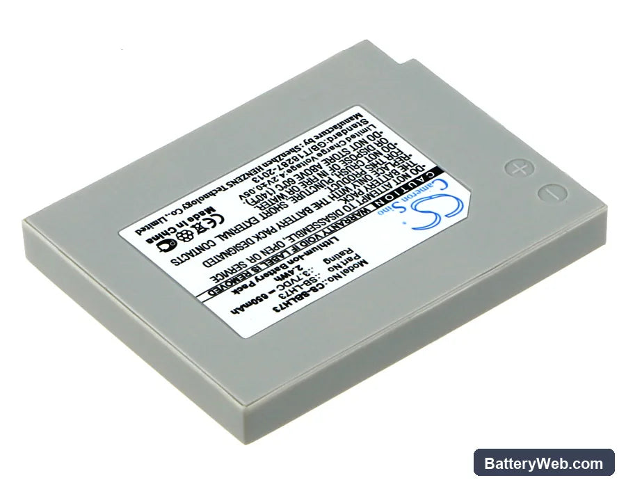 Samsung SDC-MS61S Replacement Battery, 3.7V, 650mAh, Li-ion 2