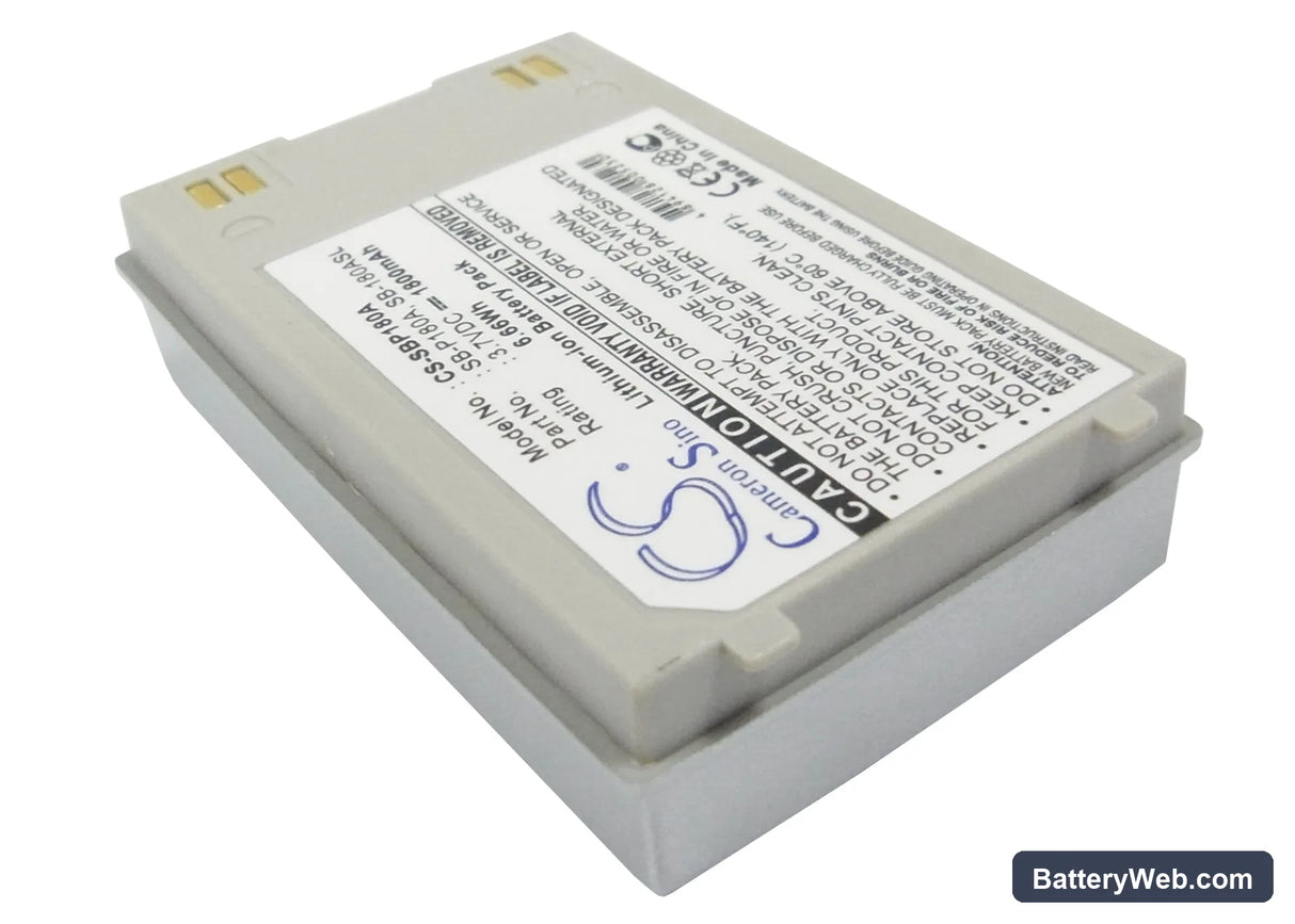 Samsung VP-X220L Replacement Battery, 3.7V, 1800mAh, Li-ion 2