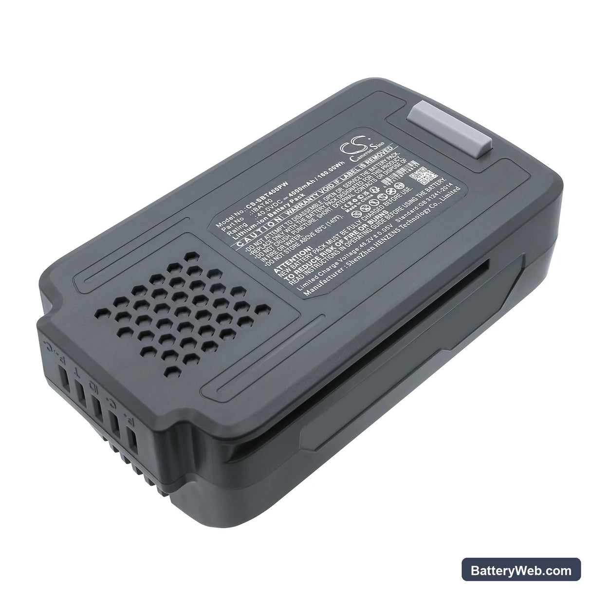 Snow Joe iON18SB Replacement Battery, 40V, 4000mAh, Li-ion 3
