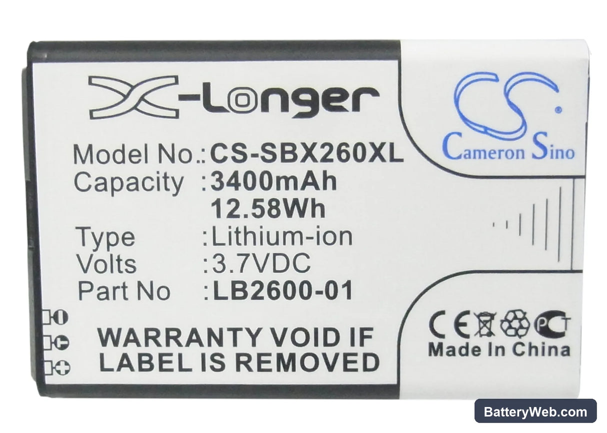 4G Systems XSBox GO+ Replacement Battery, 3.7V, 3400mAh, Li-ion 4