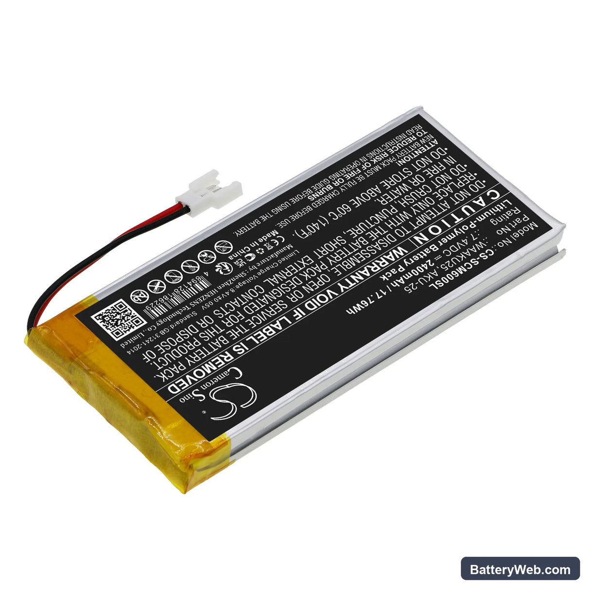 Sonel CMM-60 Multimeter Replacement Battery, 7.4V, 2400mAh, Li-Polymer 2