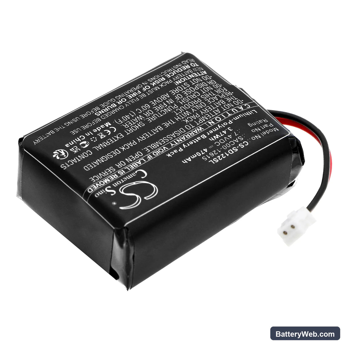 SportDog SDT54-13923 Replacement Battery, 7.4V, 470mAh, Li-Polymer 2